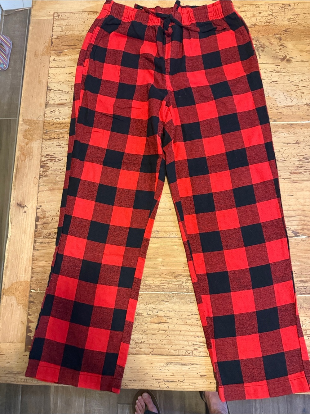 Kohl's Red and Black Buffalo Plaid Pajama Pants for Kids